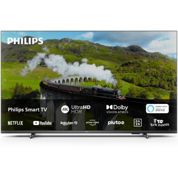 Philips Televizor Philips LED 65PUS7608, 164 cm, Smart TV, 4K Ultra HD, Clasa E (Model 2023), Argintiu