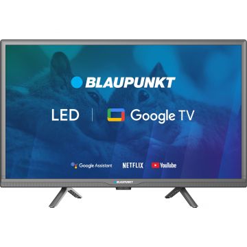 Televizor Smart Blaupunkt 24HBG5000S, Google TV, HD LED, 60 cm, Clasa E, Negru