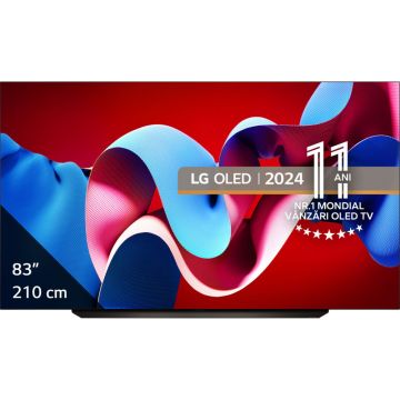 Televizor Smart OLED LG 83C41LA, 210 cm, Ultra HD 4K, Clasa F