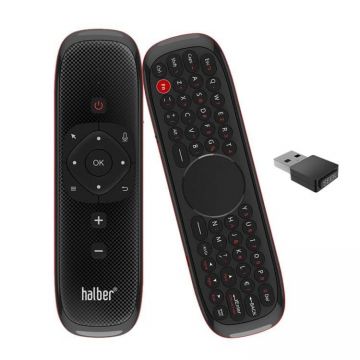 Telecomanda smart halber® cu tastatura full qwerty, Air Mouse