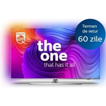 Televizor LED Philips 165 cm (65inch) 65PUS8536/12, Ultra HD 4K, Smart TV, Ambilight pe 3 laturi, WiFi, Android TV, CI+