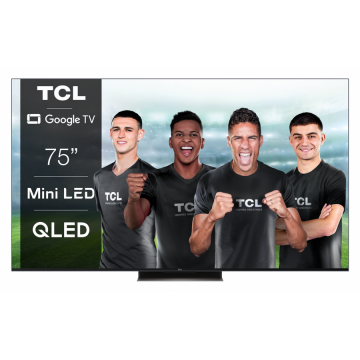 Televizor MiniLed TCL 75C835, 191 cm, Smart Google TV, 4K Ultra HD, 100hz, Clasa G