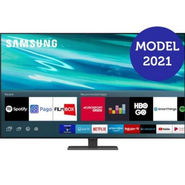 Televizor QLED Samsung 190 cm (75inch) 75Q80A, Ultra HD 4K Smart TV, WiFi, CI+