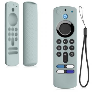 Husa pentru telecomanda Voice Remote 2021/Fire TV Stick 4K 2021, Kwmobile, Verde, Silicon, 58444.176