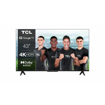 Televizor LED TCL 43P635, 108 cm, Smart Google TV, 4K Ultra HD, Clasa F