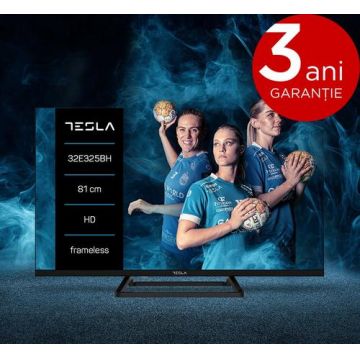 Televizor LED Tesla 80 cm (32inch) 32E325BH, HD Ready, Clasa E, Frameless TV, CI+