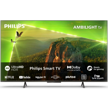 Philips Televizor Philips AMBILIGHT, LED 50PUS8118, 126 cm, Smart TV, 4K Ultra HD, Clasa F, Argintiu