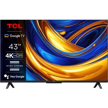 TCL Televizor TCL LED 43P655, 108 cm, Smart Google TV, 4K Ultra HD, Clasa F