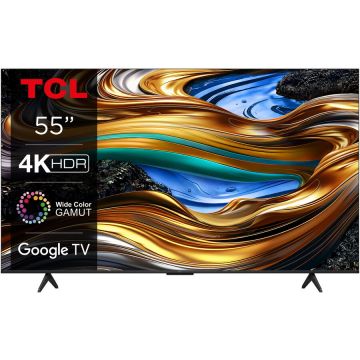 TCL Televizor TCL Led 55P755, 139 cm, Smart Google TV, 4K Ultra HD, Clasa F, Negru