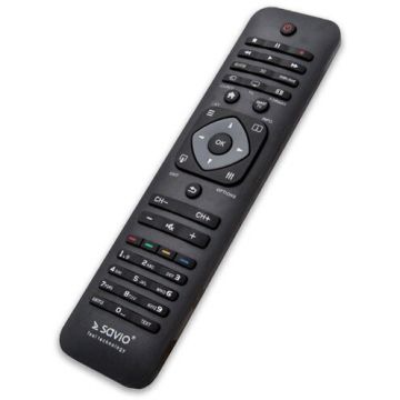 Elmak Telecomanda universala Savio RC-10, pentru Philips Smart TV, Infrarosu, Negru