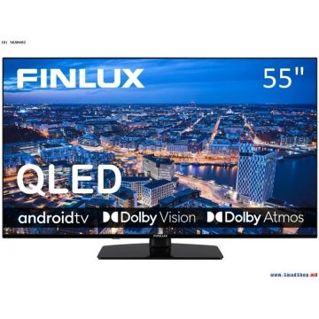 Finlux Televizor Smart Finlux 55FUH7161, QLED, 55 inch, 140 cm, 4K UHD , 3840x2160 pixeli, Negru
