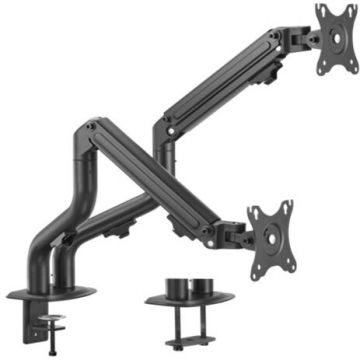 GEMBIRD SUPORT de birou Gembird MA-DA2-03, mobil, pt 2 TV-monitor plat, diag. 17-35, mobil, max 2×10 kg,