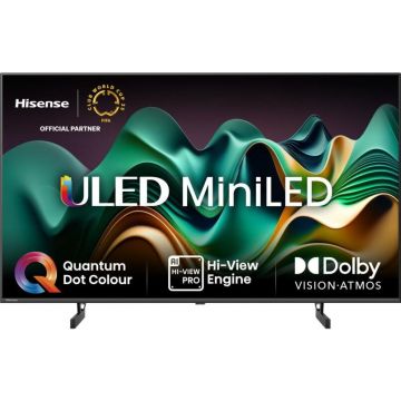 HISENSE Smart TV Hisense 50U6NQ,  Mini-LED, 50 inch, 4K Ultra HD, 3840 x 2160 pixeli, VIDAA U7.0, Negru