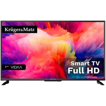Kruger&Matz Televizor LED Kruger&Matz40, 101 cm, KM0240FHD-V, Full HD, Smart TV, WiFi, CI+, Negru