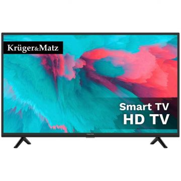 Kruger&Matz Televizor Smart, Kruger & Matz KM0232-S6 , LED, HD Ready 1366 x 768 pixeli, 80 cm, Negru