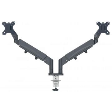 Leitz Suport monitor birou Leitz Ergo Space Saving Dual, Reglabil, 17-32, 9Kg, Gri