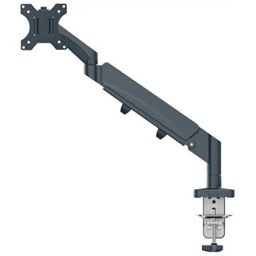 Leitz Suport pentru monitor Leitz Ergo 64890089, brat ajustabil si extensibil, cu fixare pe birou, Gri-carbune
