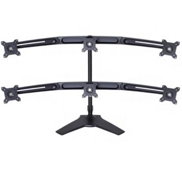 Multibrackets Suport pentru 6 monitoare /LCD birou Multibrackets,15-24, negru