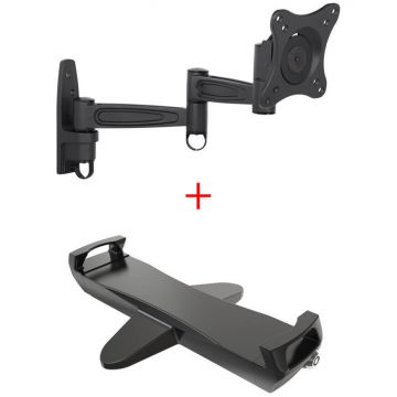 Multibrackets Suport tableta perete cu Multibrackets 3299 si Blackmount PAD29-01, securizat, rotabil 360grade, stanga-dreapta 90grade