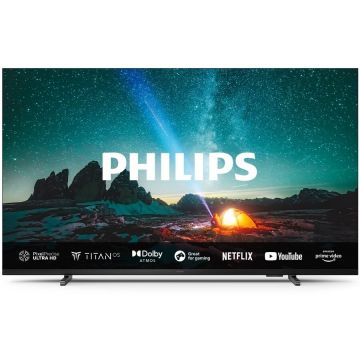 Philips Televizor Philips LED 43PUS7609, 108 cm, Smart TV, 4K Ultra HD, Clasa G, 3840 x 2160 pixeli, Gri inchis