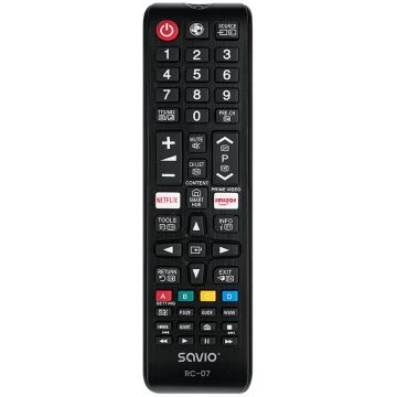 Savio Telecomanda universala Savio RC-07, pentru Samsung Smart TV, Negru