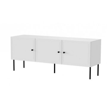 Cama MEBLE Comoda Cama Meble RTV set Palazzo, 3 usi, 151x40x60 cm, Alb mat