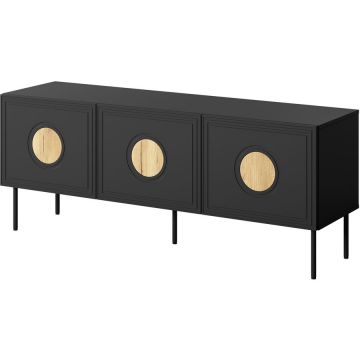 Cama MEBLE Comoda pentru TV, Cama Meble, Palazzo, PAL-MDF, 150x42x60cm, Negru