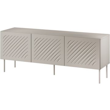 Cama MEBLE Comoda RTV SIENA, 150,5x40x60 cm, 3 usi,Cashmere matt