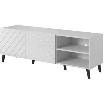 Cama MEBLE Comoda TV Cama Meble Abeto, 150X42x52,  Alb