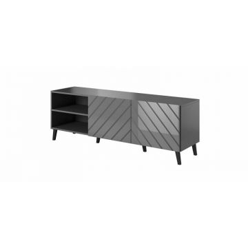 Cama MEBLE Comoda TV Cama Meble Abeto 150x42x52, MDF-PAL, Gri