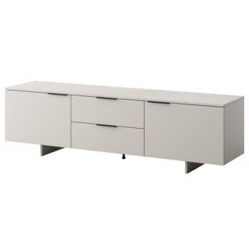 Cama MEBLE Comoda TV Cama Meble Alma, 2 usi 2 sertare, 180x41.5x55cm, PAL-MDF, Gri