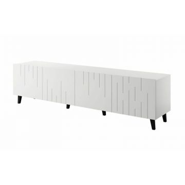 Cama MEBLE Comoda TV Cama Meble Bari,  MDF, 200x42x52, Alb