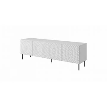 Cama MEBLE Comoda TV Cama Meble Hole 190x40,5x59,5 cm, MDF-PAL, Alb mat