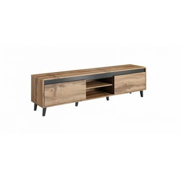 Cama MEBLE Comoda TV Cama Meble Nord II , 170 cm, Stejar-Negru