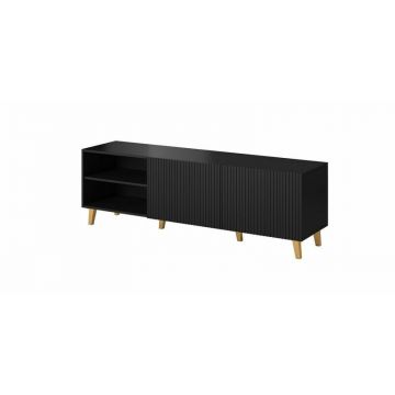 Cama MEBLE Comoda TV Cama Meble Pafos, 150x42x52cm, Negru mat