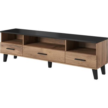 Cama MEBLE Comoda TV, Cama Meble, PAL, 40x53x180cm, Maro/Negru