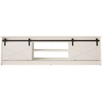 Cama MEBLE Comoda TV, Cama Meble, PAL-MDF, 35x56.7x200cm, Alb