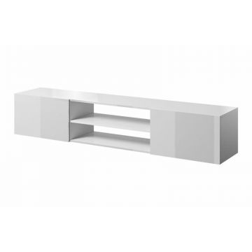 Cama MEBLE Comoda TV, Cama Meble, PAL-MDF, 37x40x200cm, Alb