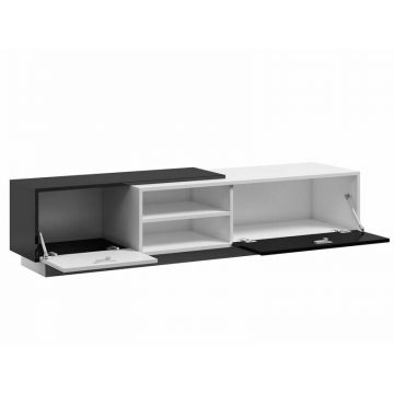 Cama MEBLE Comoda Tv Cama Meble Sigma1 180, Alb-Negru Cama MEBLE Comoda Tv Cama Meble Sigma1 180, Alb-Negru