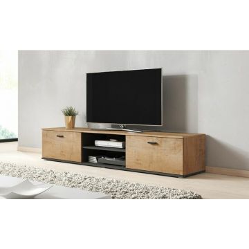 Cama MEBLE Comoda TV Cama Meble Soho 180, Stejar-Negru
