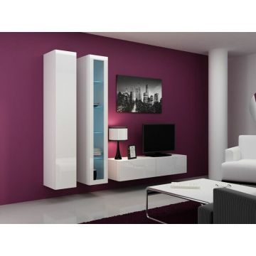 Cama MEBLE Comoda TV Cama Meble Vigo 140, 30/140/40 cm, Alb Cama MEBLE Comoda TV Cama Meble Vigo 140, 30/140/40 cm, Alb