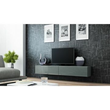 Cama MEBLE Comoda TV Cama Meble, Vigo 180, 30/180/40 cm, Gri
