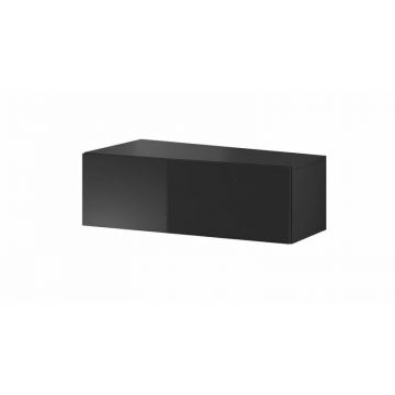Cama MEBLE Comoda TV Cama Meble Vigo Slant 90, 30/90/40 cm, PAL-MDF, Negru Cama MEBLE Comoda TV Cama Meble Vigo Slant 90, 30/90/40 cm, PAL-MDF, Negru