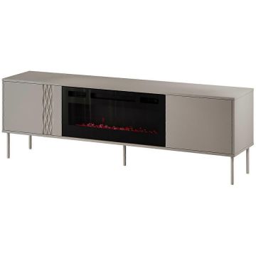 Cama MEBLE Comoda TV și șemineu, Cama Meble, Tresse, 180x40x54.5, bej mat