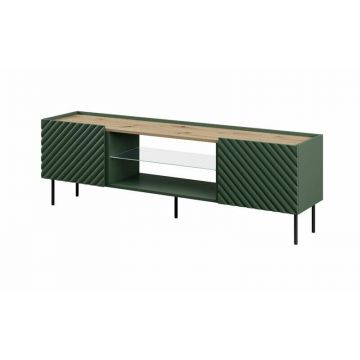 Cama MEBLE Comoda  TVCama Meble  EF Onda 180,5x40xH58,39 , Verde, Montat pe picioare sau pe perete