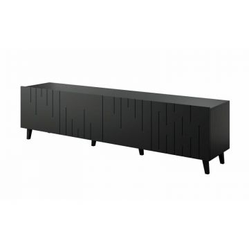 Cama MEBLE Dulap Cama Meble RTV Bari , 200x42x52 Negru mat