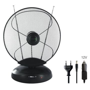 Evolveo Antenă activă pentru interior EVOLVEO Xany 4, 230/12V, pentru recepție FM/DAB+/DVB-T2, filtru LTE, 4G, 5G