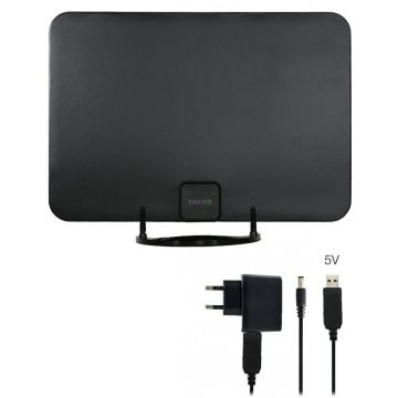 Evolveo Antenă de interior activă EVOLVEO Xany 2A, 230/5V, pentru recepție FM/DAB+/DVB-T2, filtru LTE, 4G, 5G