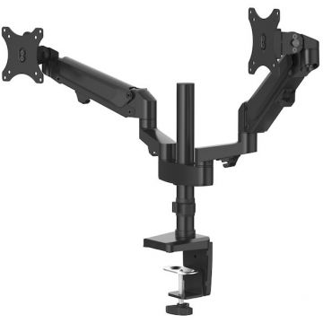 Hama Suport pentru 2 monitoare de birou, HAMA, Ajustabil, Amortizor, 13 - 32, 12 kg, Negru