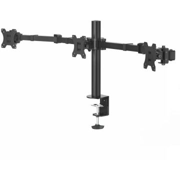 Hama Suport pentru monitor Hama Plus 3 brațe 13-27 inchi, 7 kg, Negru